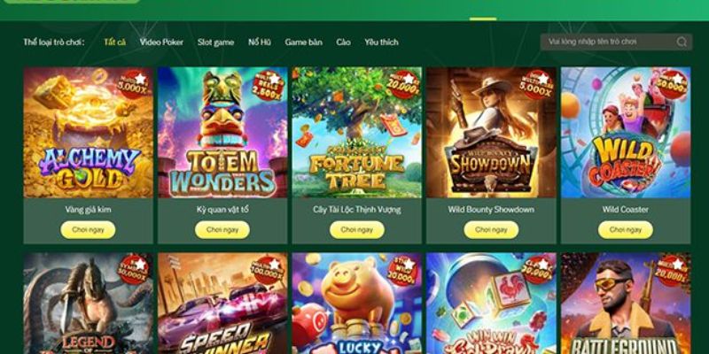 Các sảnh game cược đa dạng tại nhà cái